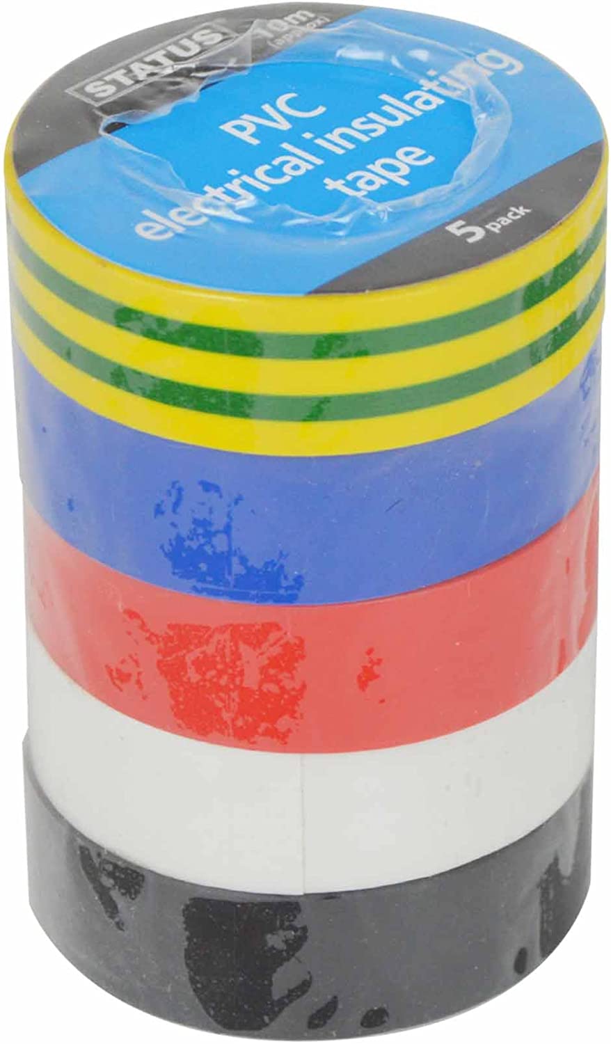 Status S5PKPVCETX6 10 m PVC Electrical Insulating Tape - Assorted Colour