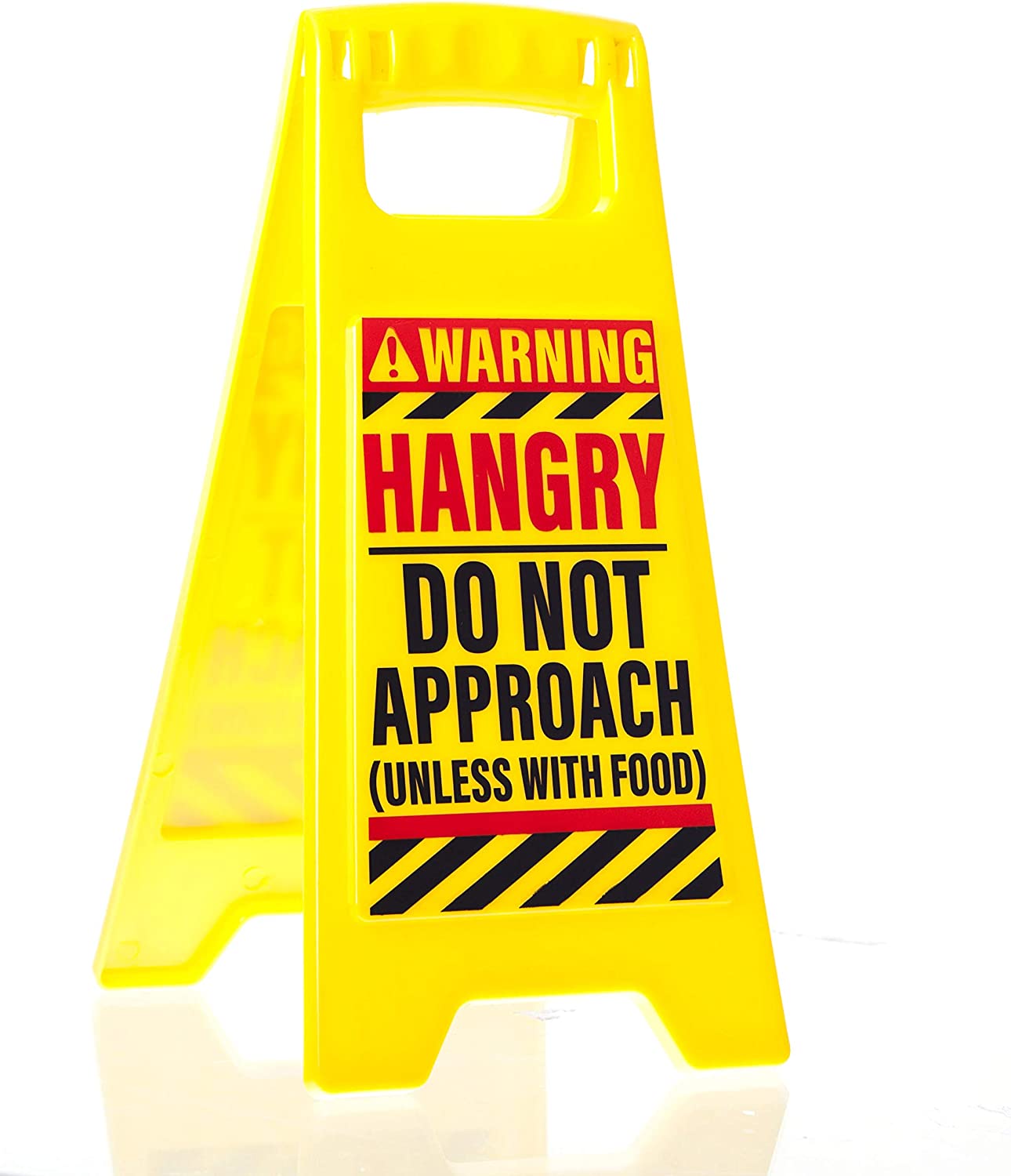 Boxer Gifts Hangry-Do Not Approach' Novelty Office Humour Warning Sign | Funny Desk Accessory | Colleague Secret Santa Gift, Yellow, 11.8cm x 25cm