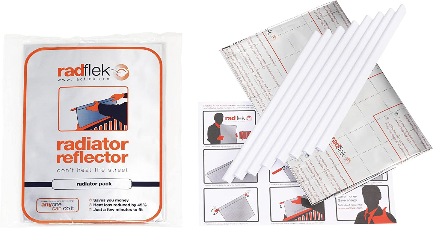 Radflek Radiator Reflectors (5 Sheets, Fits 5-10 Radiators)